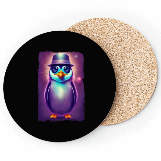 Fantasy Penguin Art Coasters
