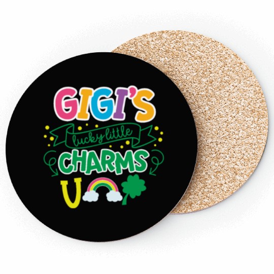 Gigi's Lucky Little Charms Clover Shamrock Coasters