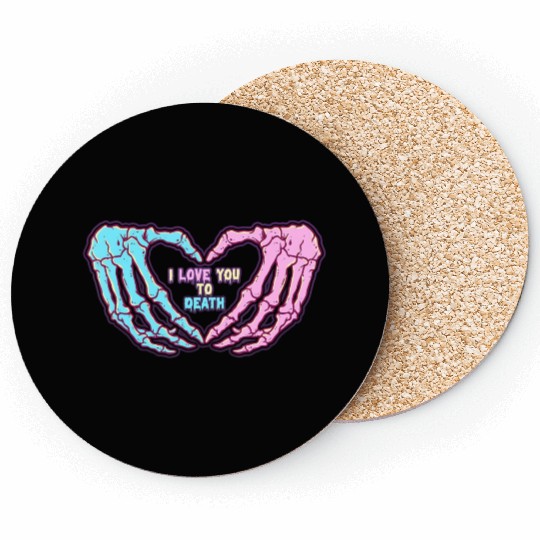 Pastel Goth I Love You To Death Coasters
