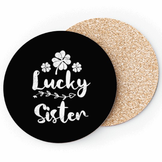 Lucky Sister St. Patrick's Day Ireland Sister Coasters