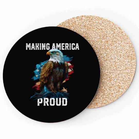 Making America Proud American Bald Eagle Coasters