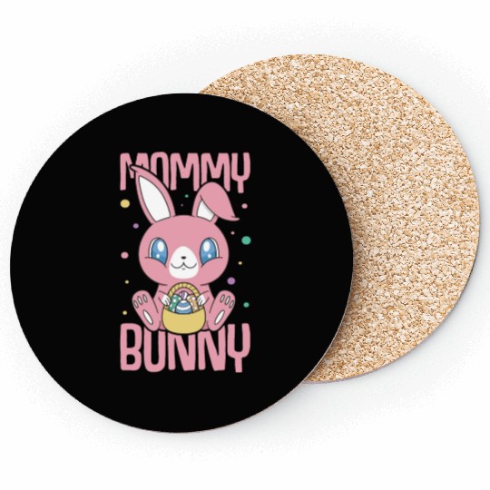 Happy Easter Motif Easter Eggs Funny Easter Bunny Coasters