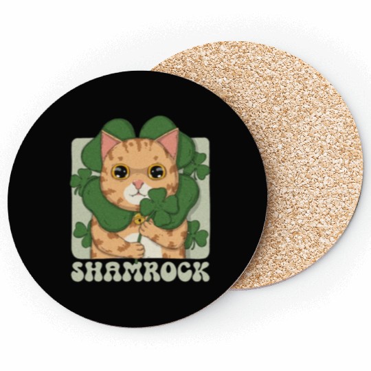 Tabby Shamrock Coasters