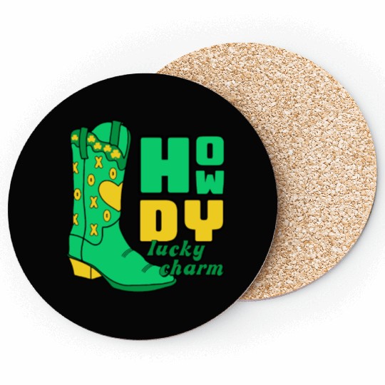 Howdy Lucky Charm St Patrick Day Apparel Coasters
