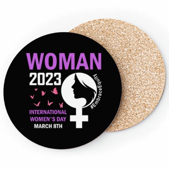 International Women's Day 2023 Embrace Equity Coasters
