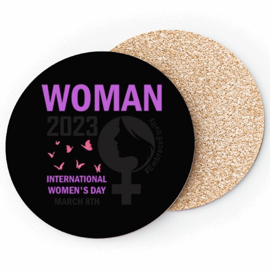International Women's Day 2023 Embrace Equity Coasters