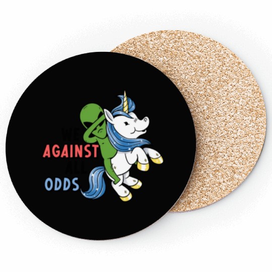 Rainbow Animal Fairy Unicorn Lover Alien Magical Coasters