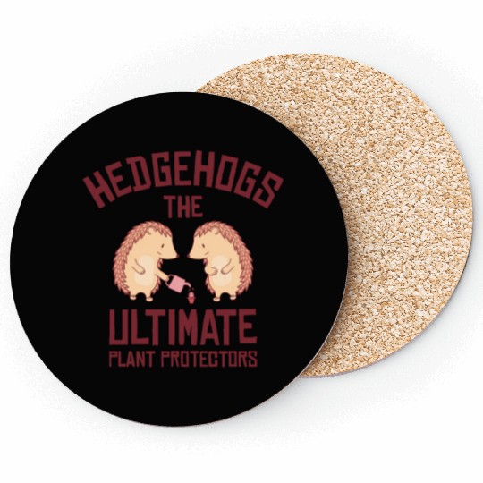 Gardening Hedgehog Planting Botany Garden Coasters