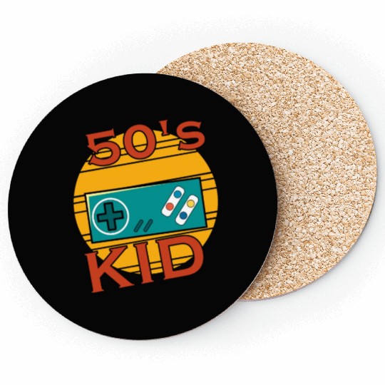 Gamer Kid Retro 50s 1950s Coasters