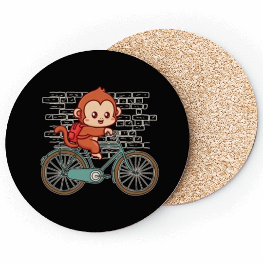 Monkey Bicycle Coasters