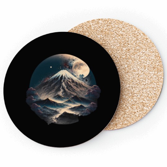 Fuji moon light. Coasters