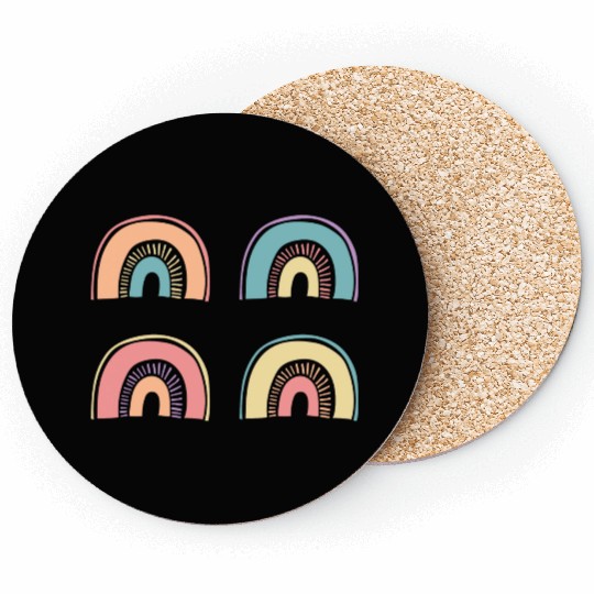 Multi Rainbow Coasters