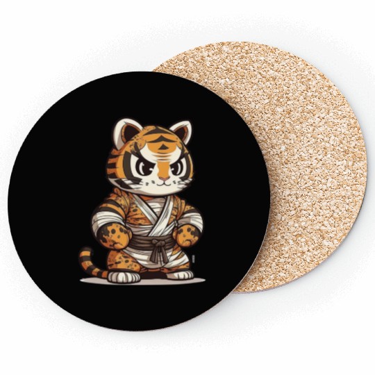 a lion in a kimono Coasters