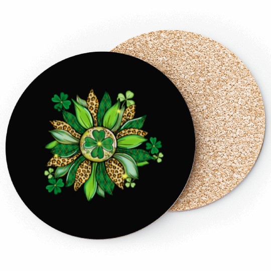 Sunflower Green With Leopard Coasters