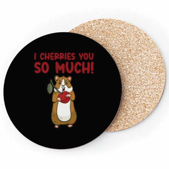 Cute Animal Hamster Cherry Pet Food Pet Hamster Coasters