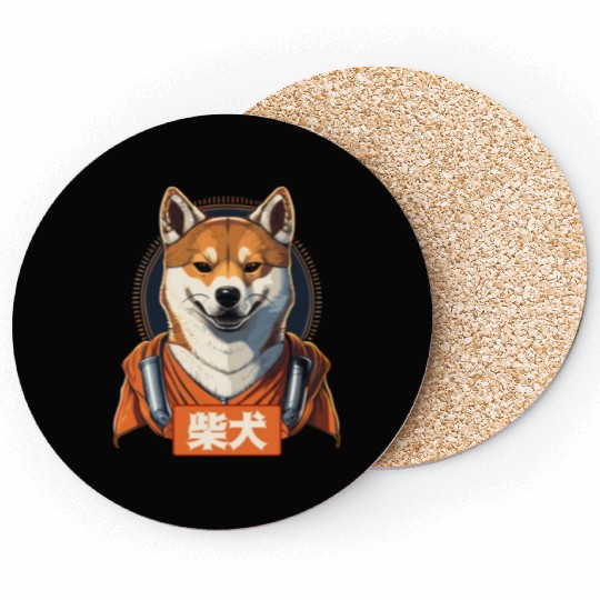 Japanese Sensei Shiba Inu Martial Arts Dog Pet Lov Coasters