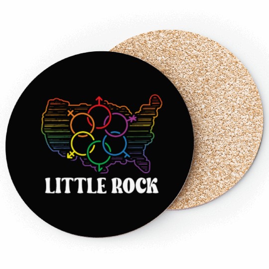 Little Rock Pride Month Pride Flag LGBT Community Coasters