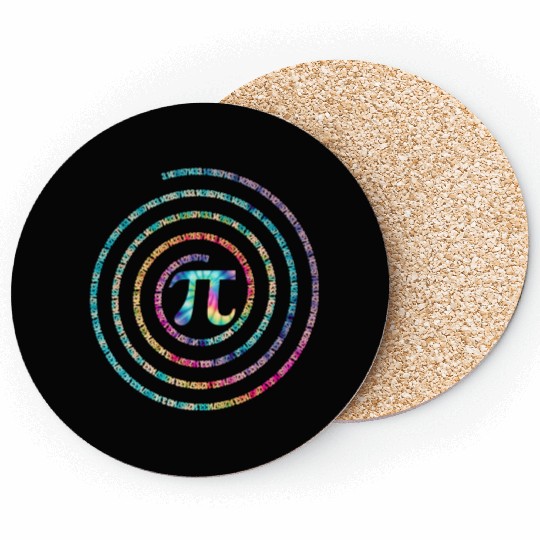Pi day 2023 spiral art Coasters