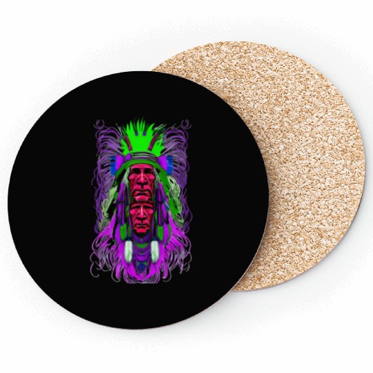 Psychedelic Native Coasters