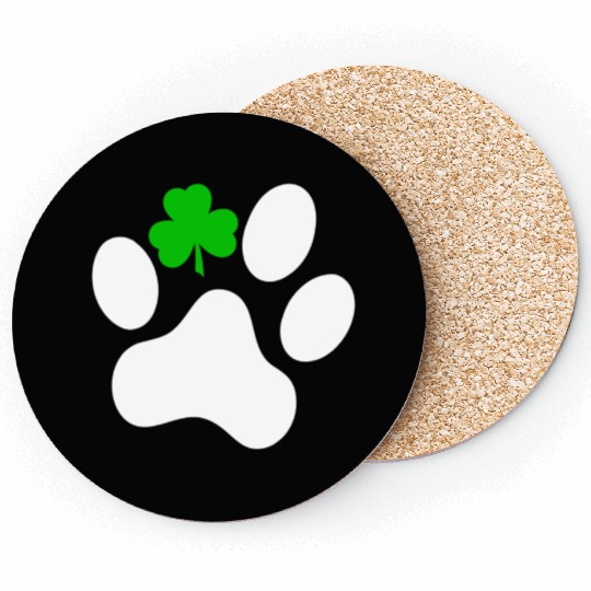 Dog St. Patrick's Day Shamrock Dog Coasters
