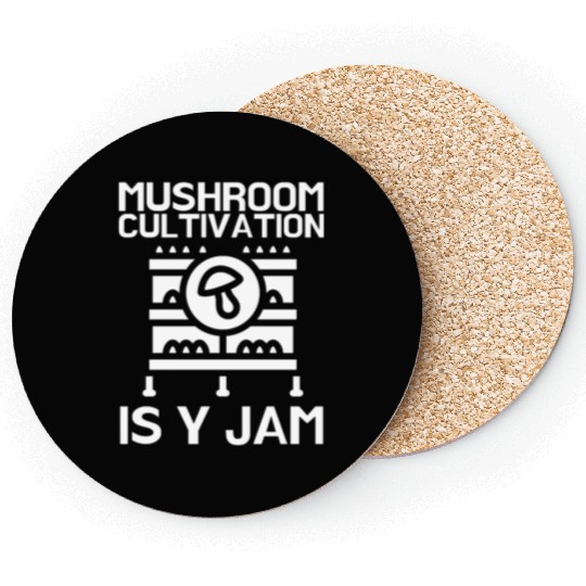 Mushroom Cultivation Farmer Coasters