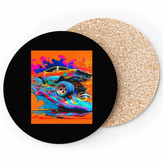 Car Muscle Car Vintage Retro muscle car Coasters
