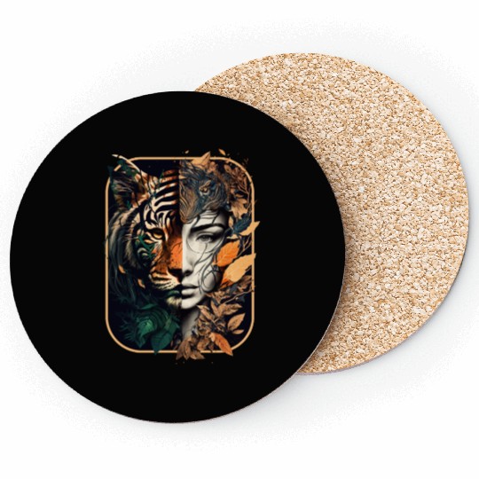 Unleash Your Inner Beast with Half Woman Half Tige Coasters