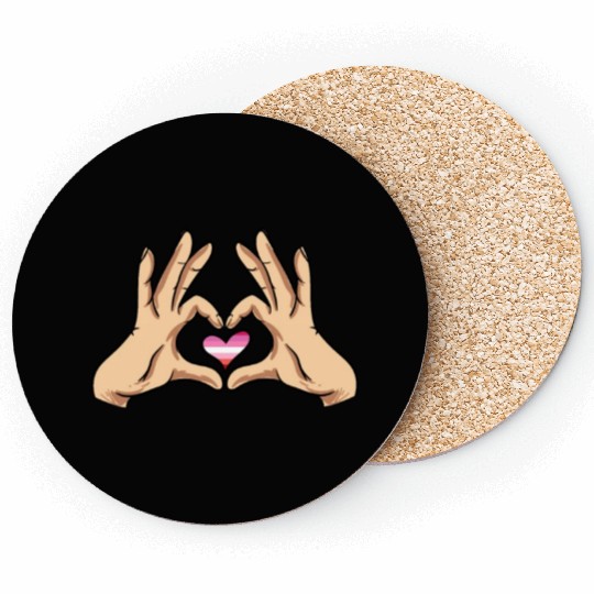 Lesbian Heart Coasters
