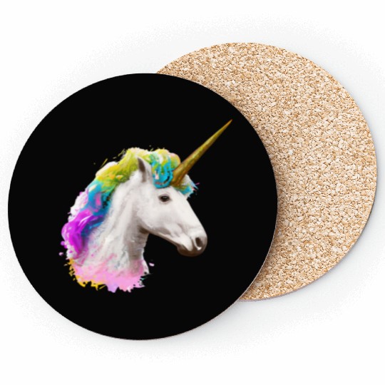 Colourful unicorn Coasters