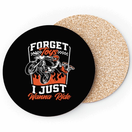 Motocross Dirt Bike Kids Boys Coasters