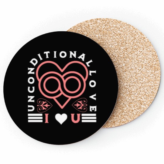 Unconditional Love, heart, I love, marriage, groom Coasters