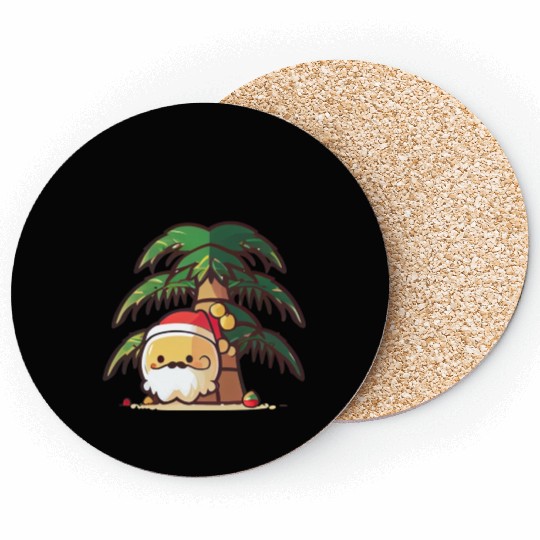 Tropical Santa enjoying Summer Coasters
