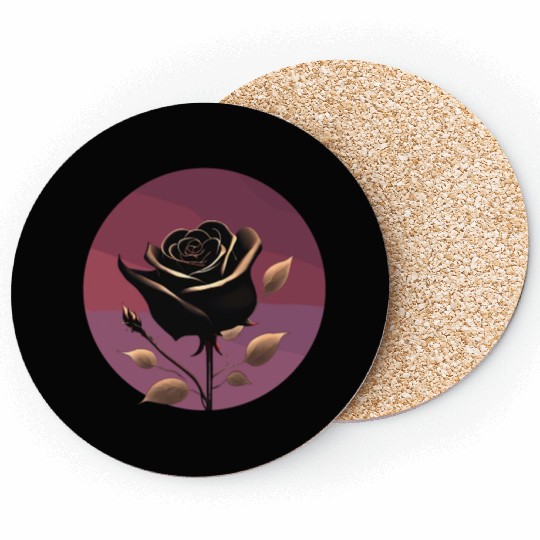 Black Rose Coasters