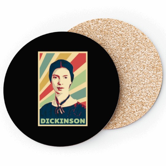 Emily Dickinson Vintage Colors Coasters