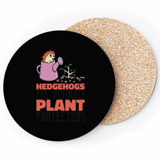 Gardening Hedgehog Planting Botany Garden Coasters