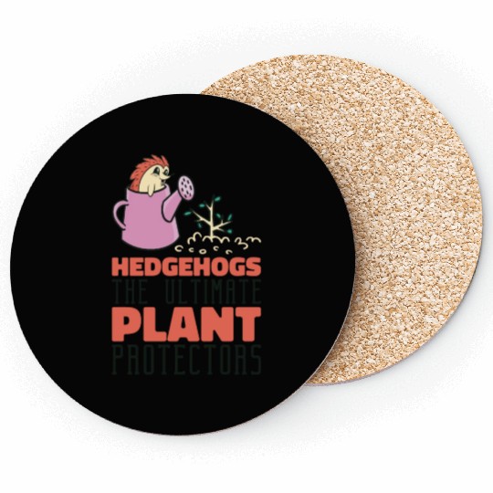 Gardening Hedgehog Planting Botany Garden Coasters