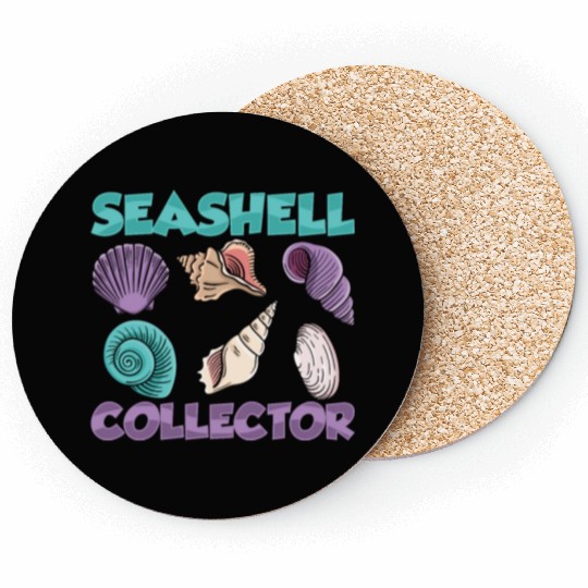 Seashell Collector Beach Collect Seashells Coasters