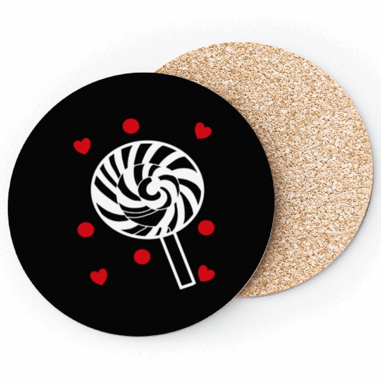cute candy sweet lollipop lover Coasters