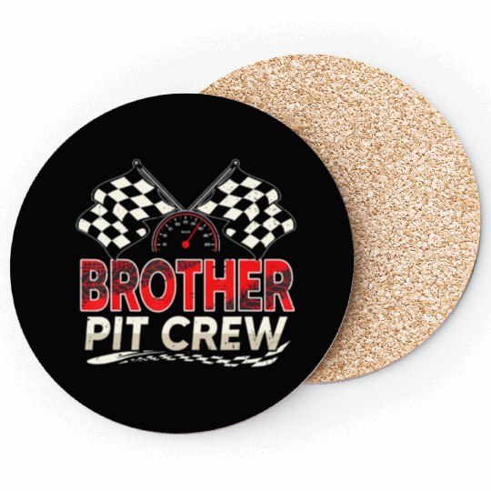Funny Brother Pit Crew Race Car Lover Racing Famil Coasters