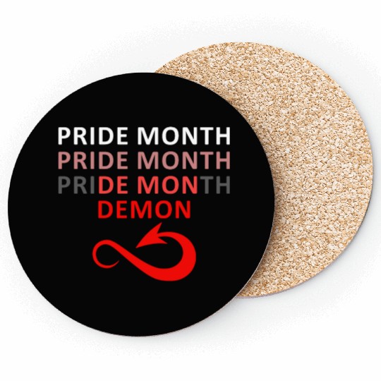 Pride Month Pride Month Pride Month Demon LGBT Coasters