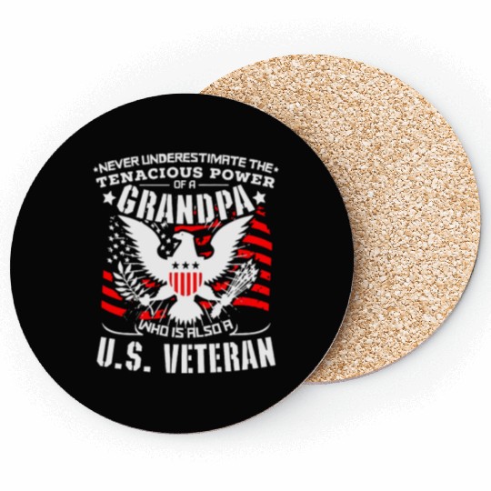 US Army Navy Marine Veteran Coasters