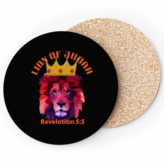 Lion of Judah Rev5:5 Coasters