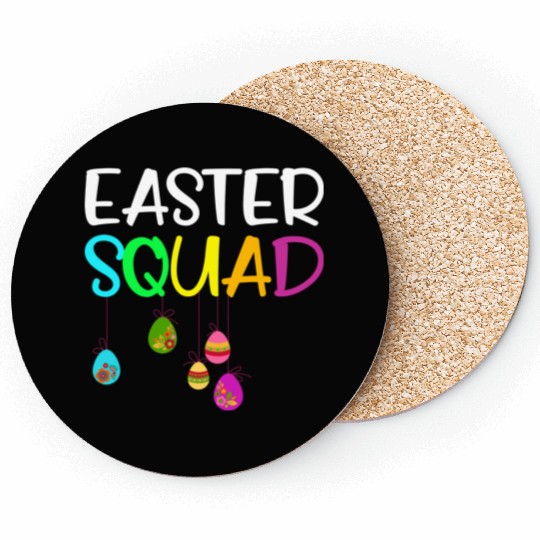 Easter Squad Family Matching Easter Day Bunny Egg Coasters