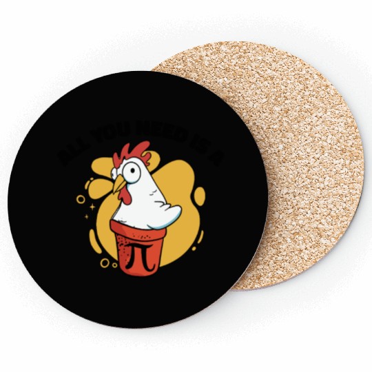 Pi Day Math Pie Chicken Pot Pi Number Coasters