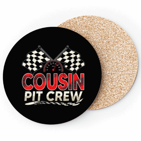 Funny Cousin Pit Crew Race Car Lover Racing Famil Coasters