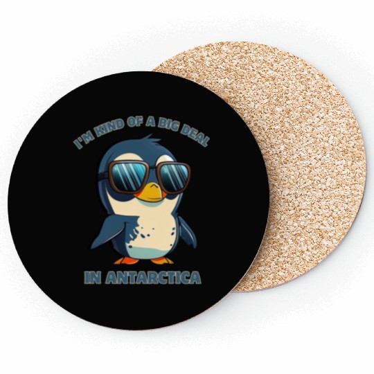 Penguin Big Deal in Antarctica Coasters