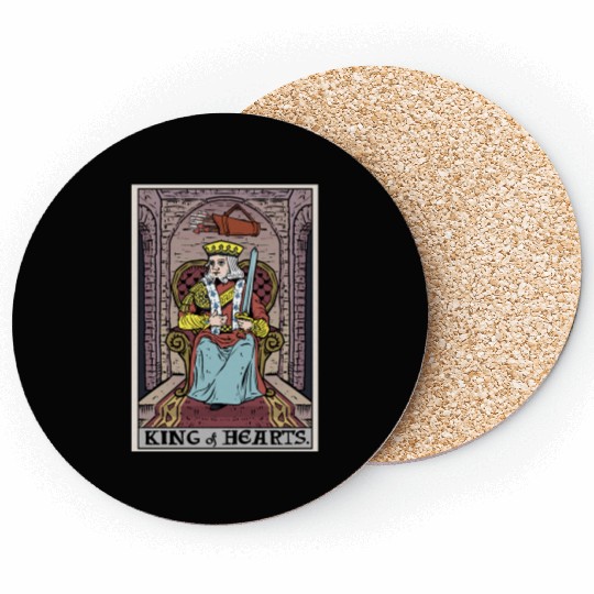 King of Hearts Tarot Card Coasters