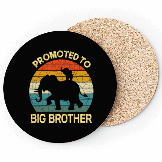 Promoted to big brother Elephant Gift Coasters
