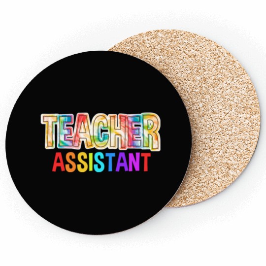 Teacher Assistant Tie Dye Back To School Coasters