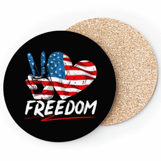 Patriotic America USA Flag 4th Of July American Coasters